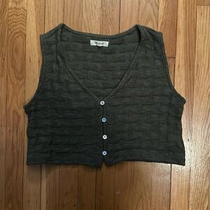 Madewell cropped vest size small